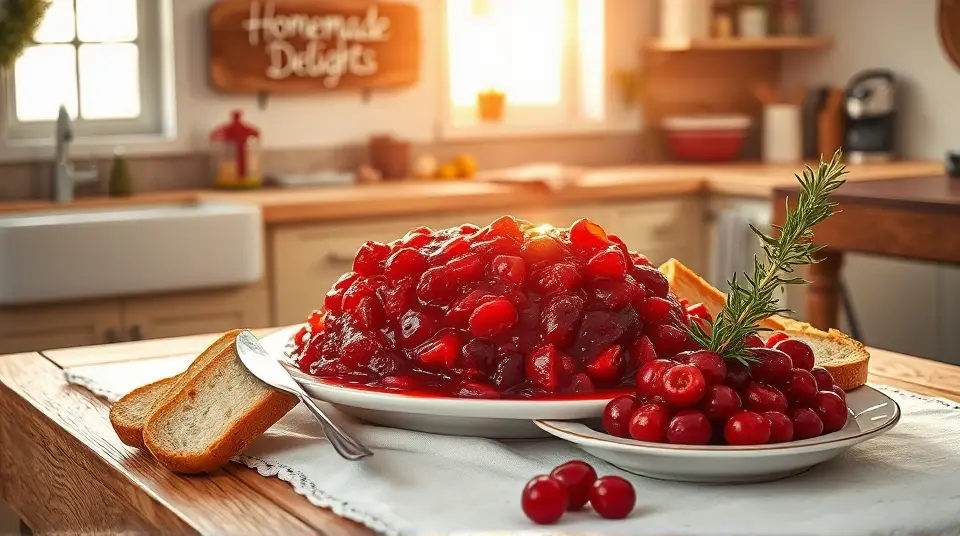 Fresh & Tangy Cranberry Sauce 🍇🍬