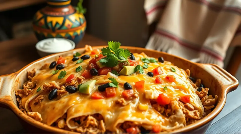 Chicken Burrito Casserole