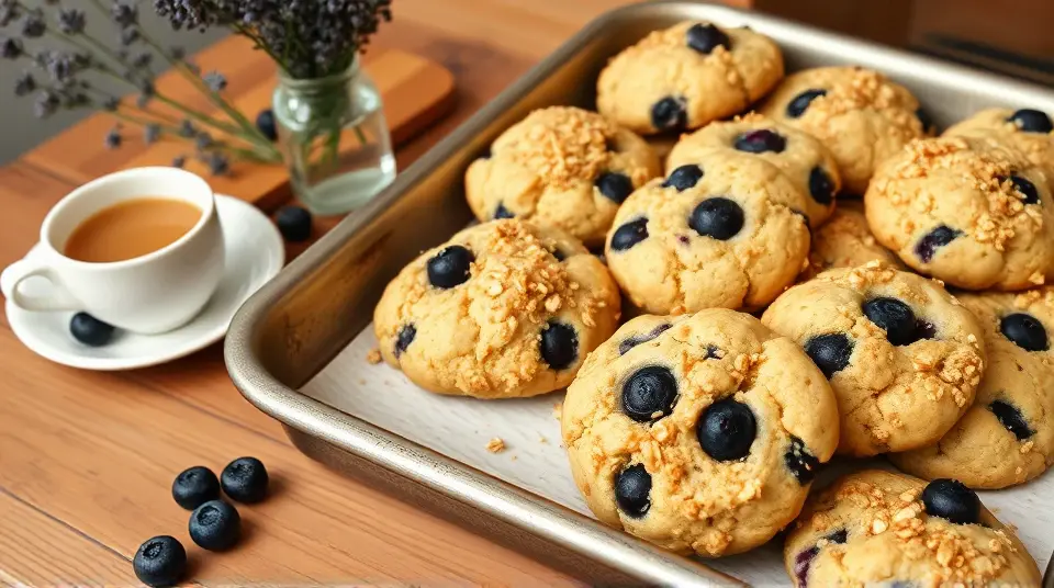 Blueberry Streusel Cookies