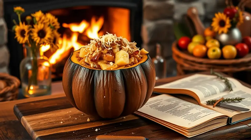Apple-Stuffed Acorn Squash 🍏🍂