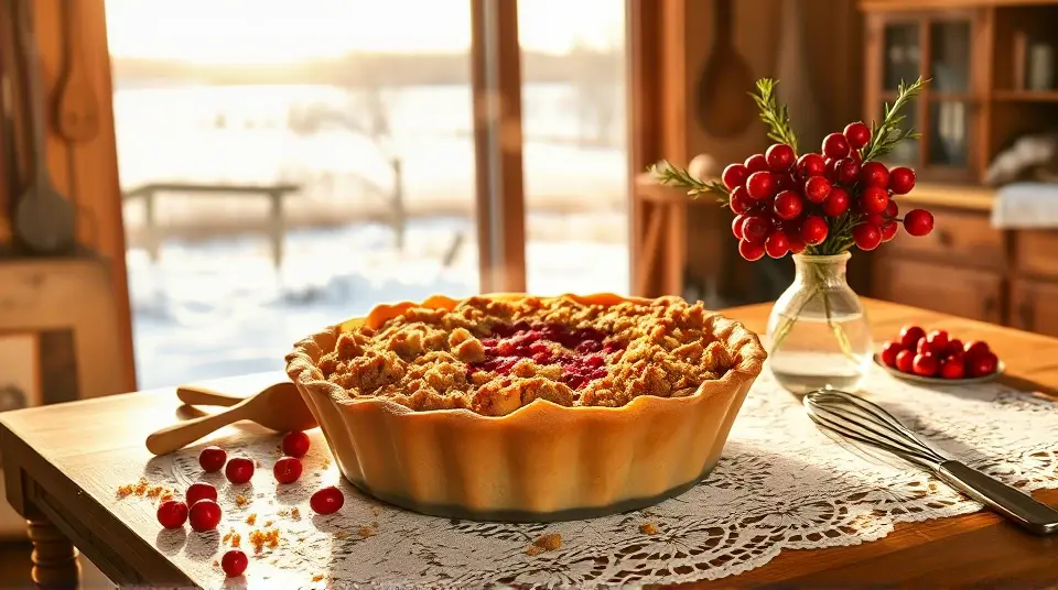 Heavenly Cranberry Crumb Pie 🥧🍒