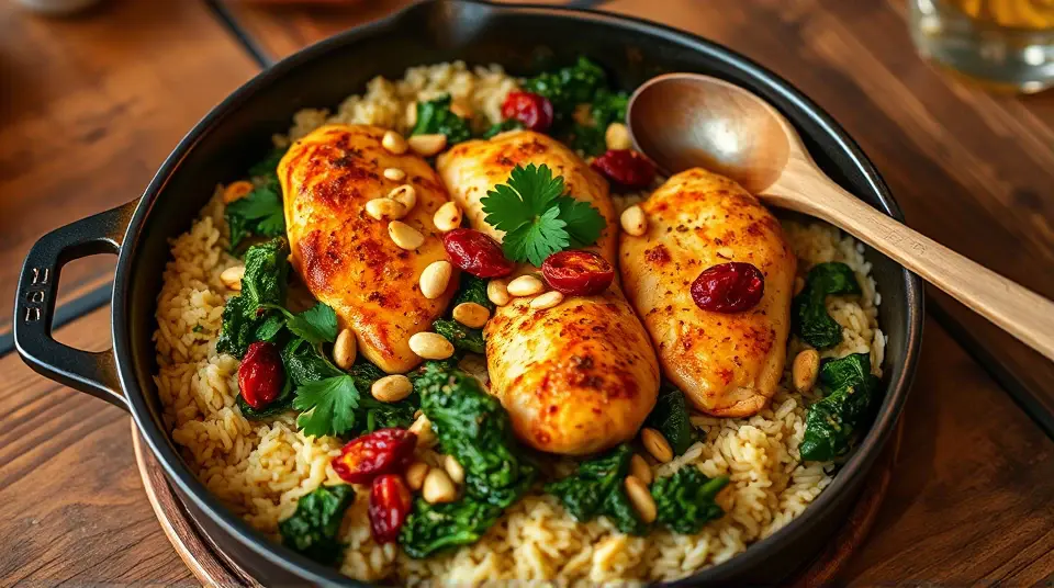 Tuscan Chicken Skillet with Kale & Sun-Dried Tomatoes 🇮🇹🍗