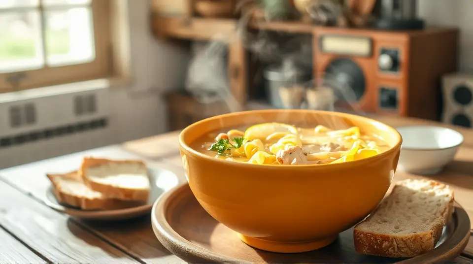 Grandma's Comforting Chicken Noodle Soup 🍜🐔