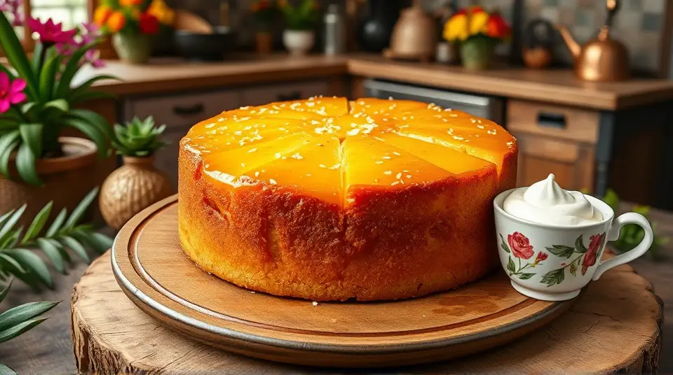 Warm and Delicious Pineapple Cake