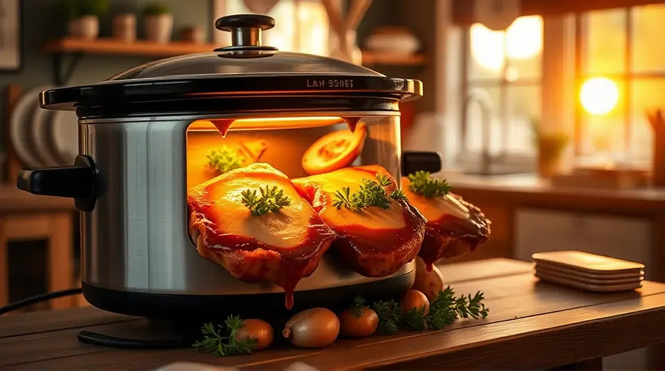 Butter Glazed Slow Cooker Pork Chops