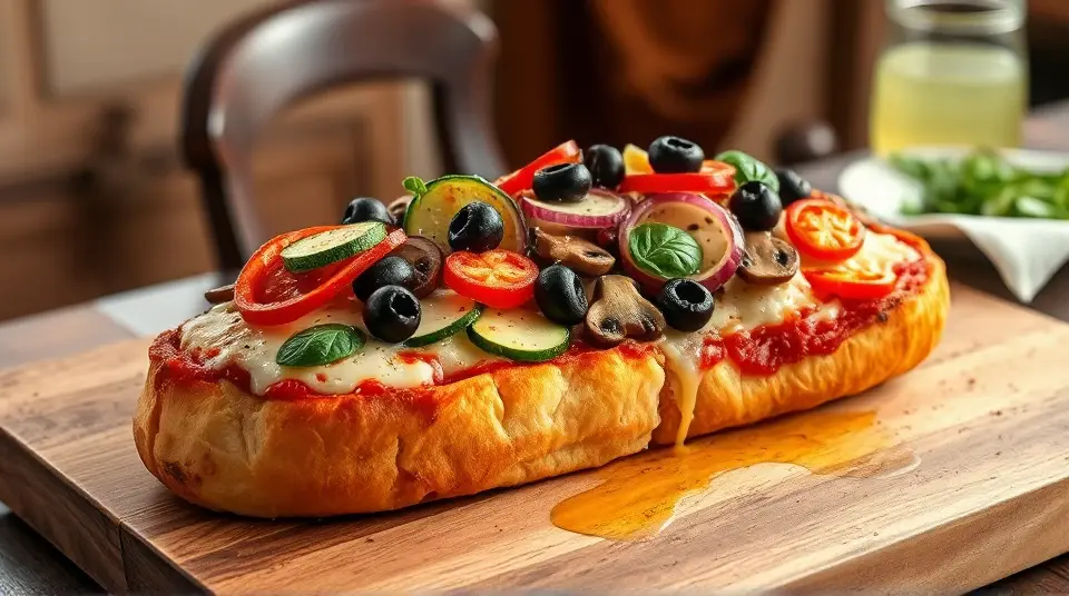 Loaded Veggie French Bread Pizza