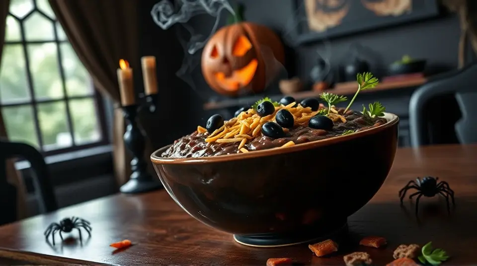 Black Bean Dip for Halloween