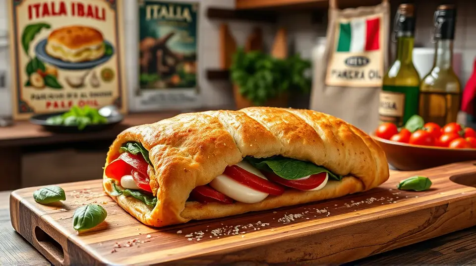Traditional Italian Stromboli