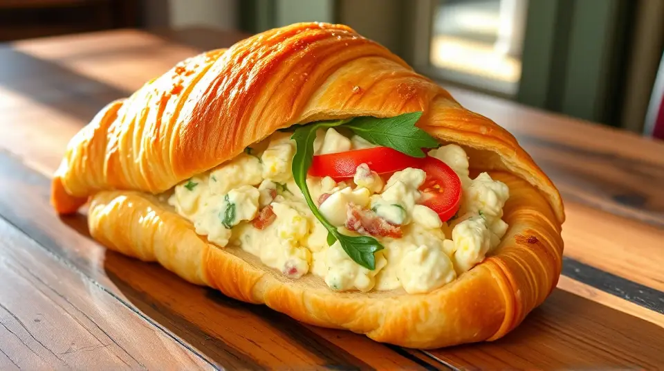Egg Salad Sandwiches on Croissants