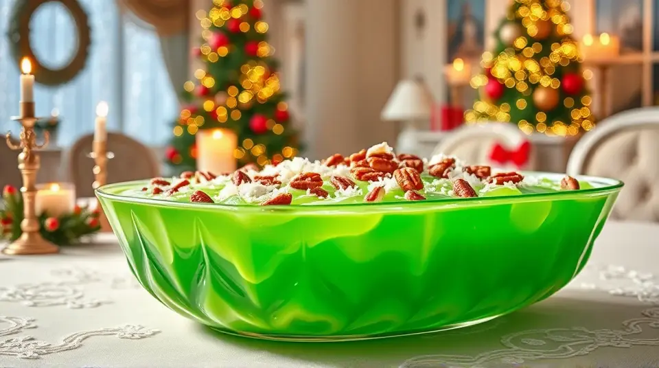 Holiday Green Gelatin Salad 🍀🍍