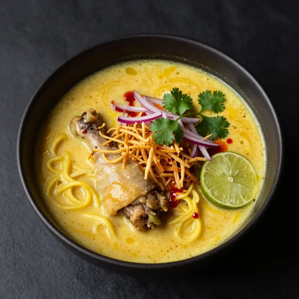 Khao Soi Gai (Northern Thai Coconut Curry Noodles)