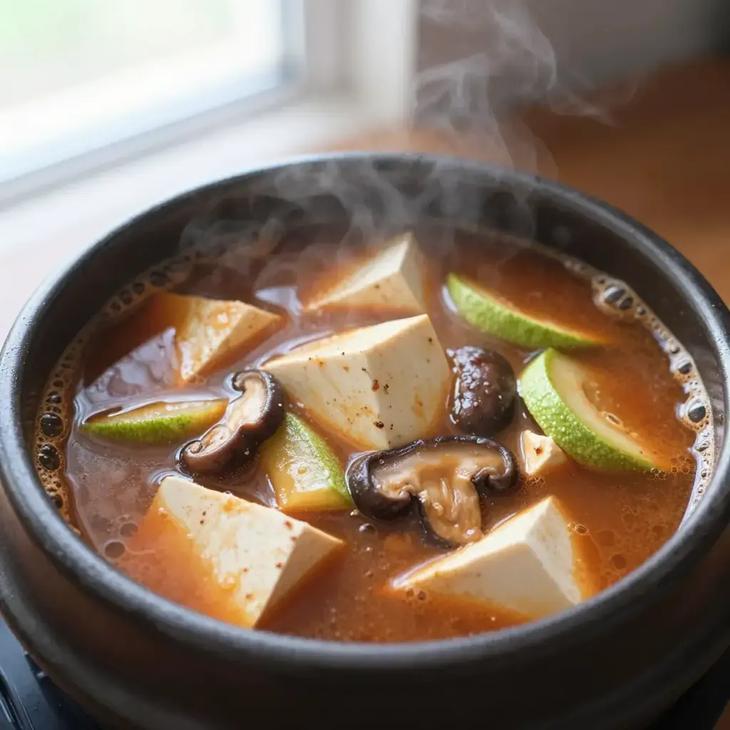 Fermented Soybean Paste Stew Vegetable Version (Doenjang Jjigae)