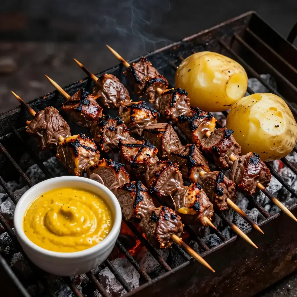 Anticuchos de Corazón (Peruvian Beef Heart Skewers)