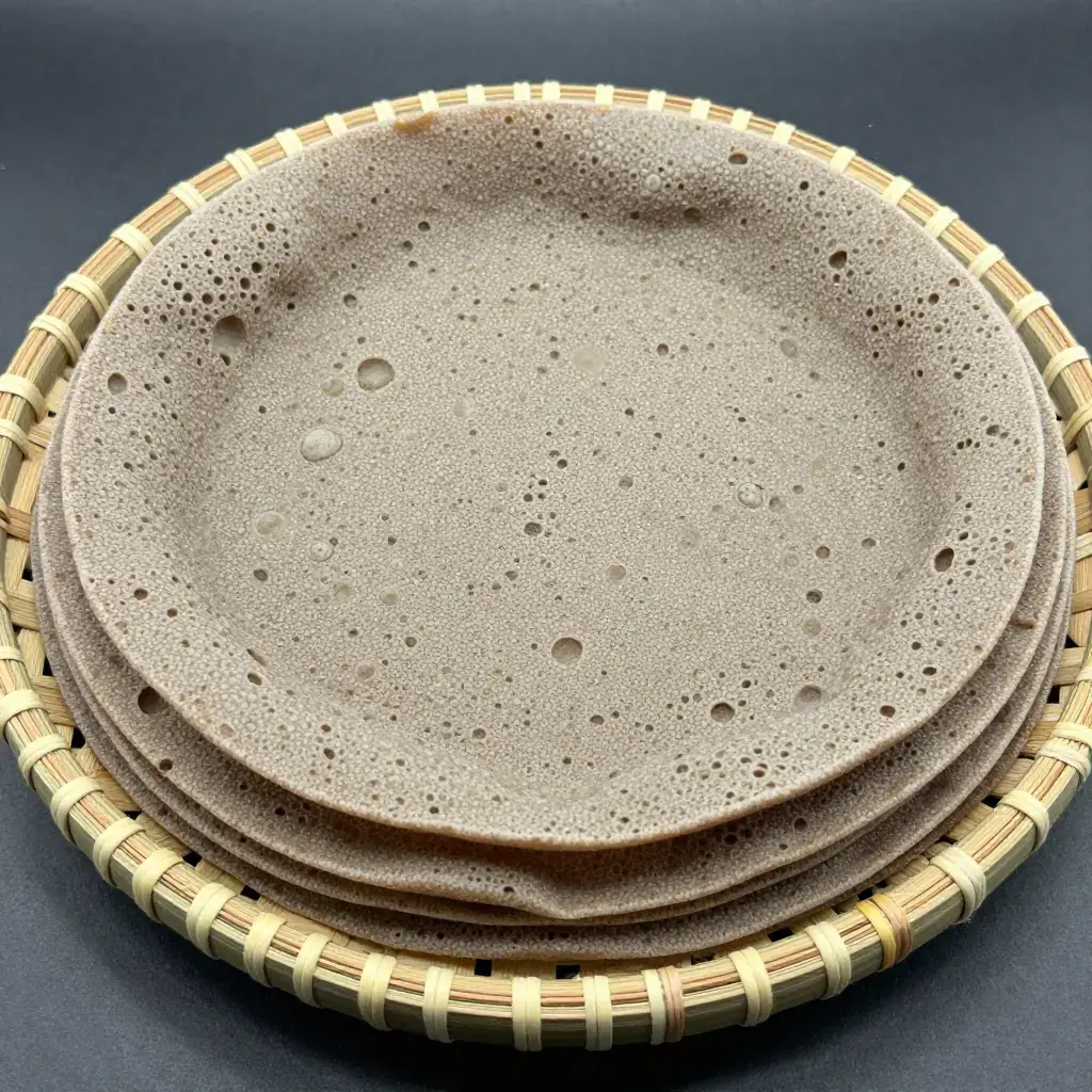Injera (የሀበሻ እንጀራ — Ethiopian Fermented Teff Flatbread)