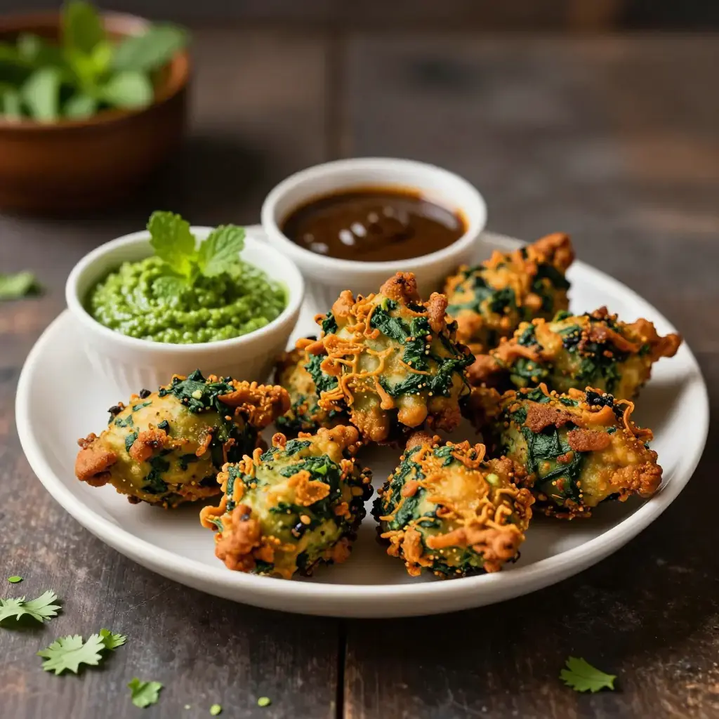 Palak Pakora (पालक पकोड़ा — Indian Spinach Fritters)