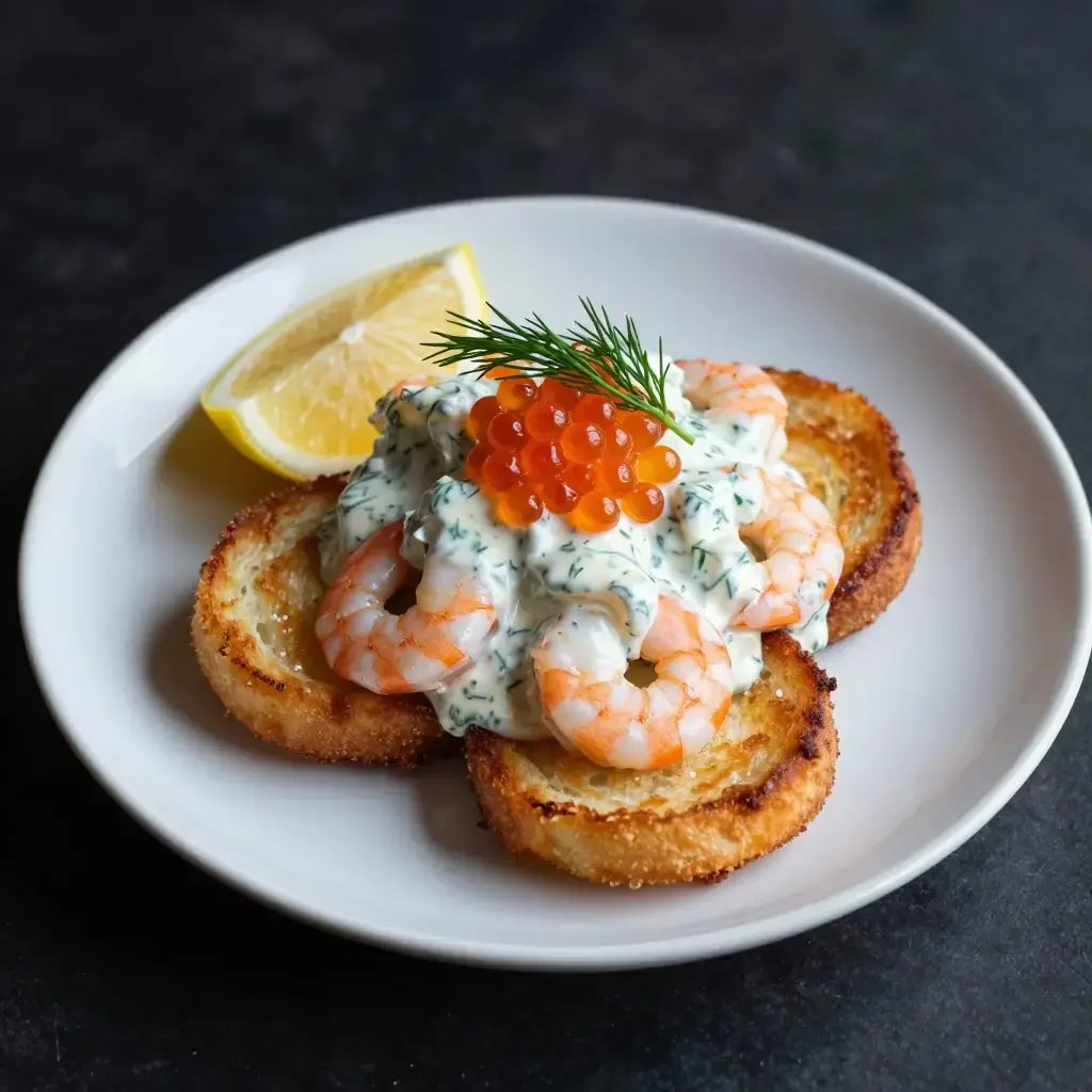 Toast Skagen (Swedish Shrimp Toast)