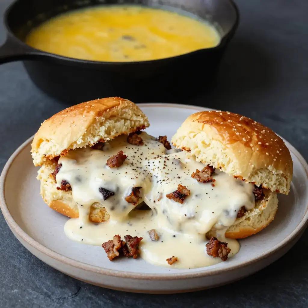 Biscuits and Sawmill Gravy (Southern Breakfast Staple)