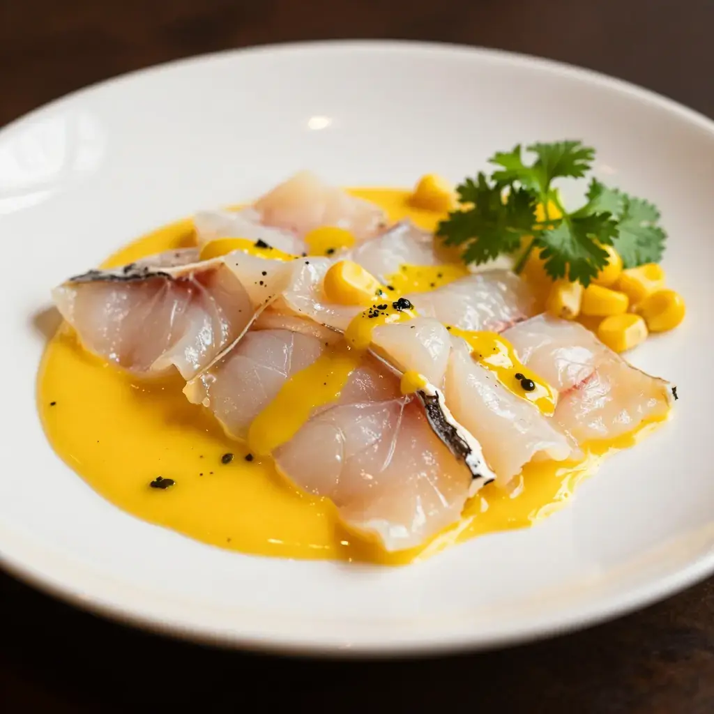Tiradito de Lenguado (Tiradito de Lenguado — Peruvian Raw Flounder in Leche de Tigre)