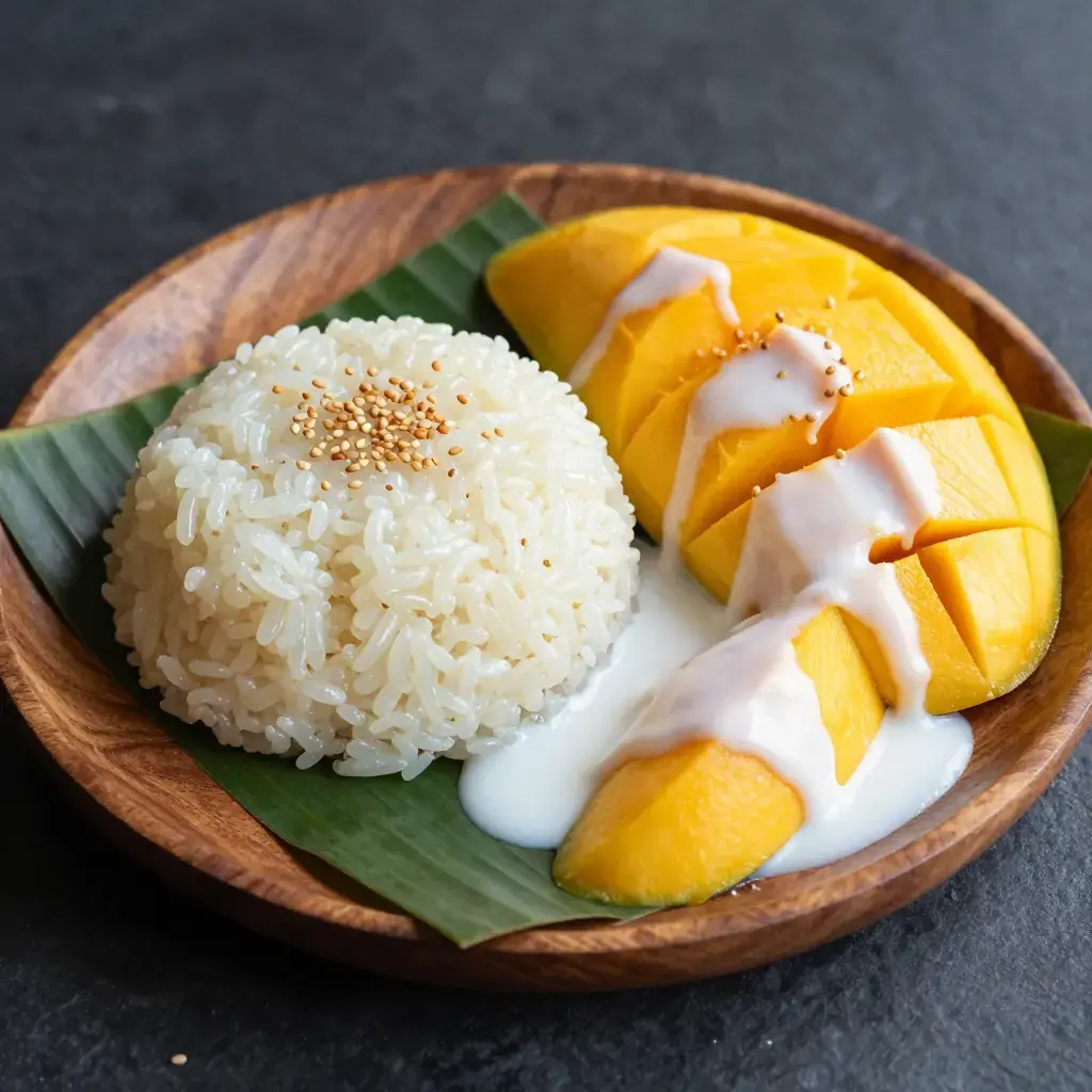 Khao Niao Mamuang (ข้าวเหนียวมะม่วง — Thai Mango Sticky Rice)