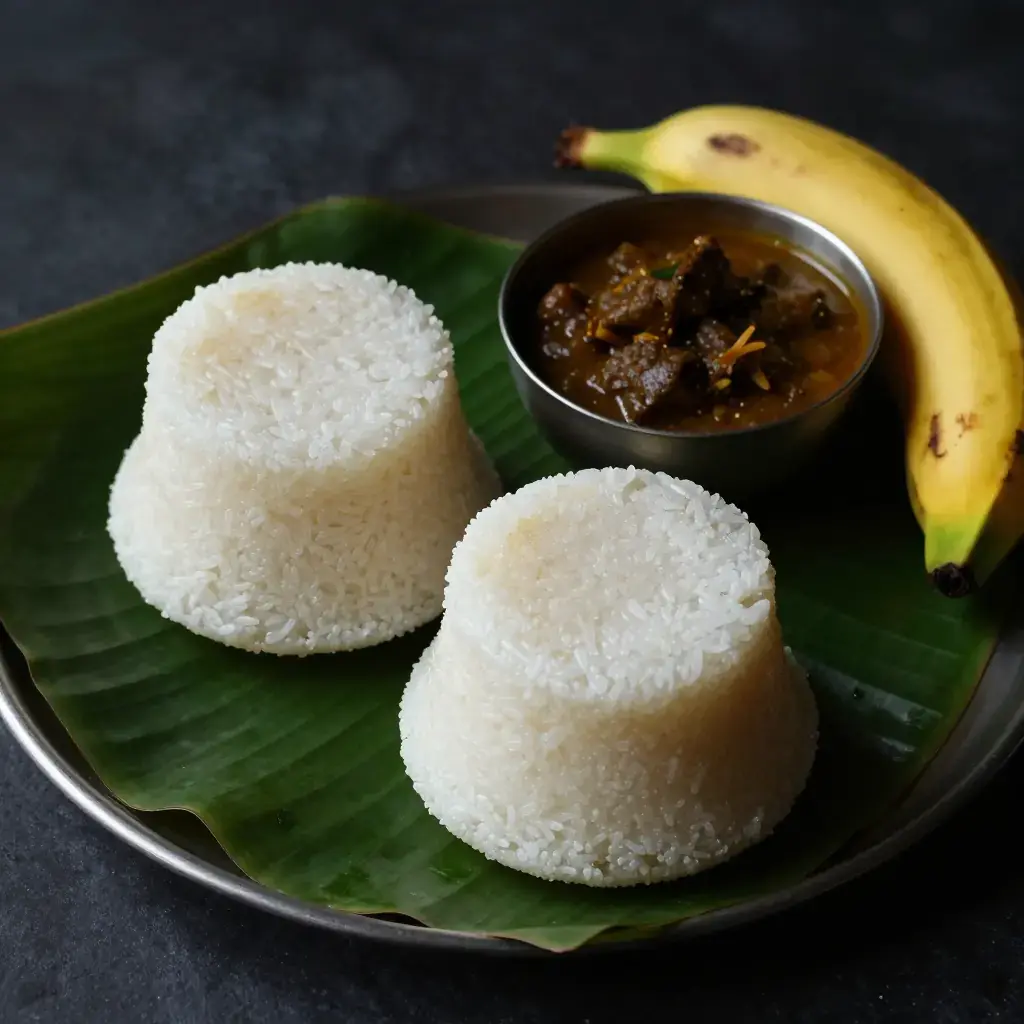 Puttu (പുട്ട് — Kerala Steamed Rice and Coconut Cylinders)