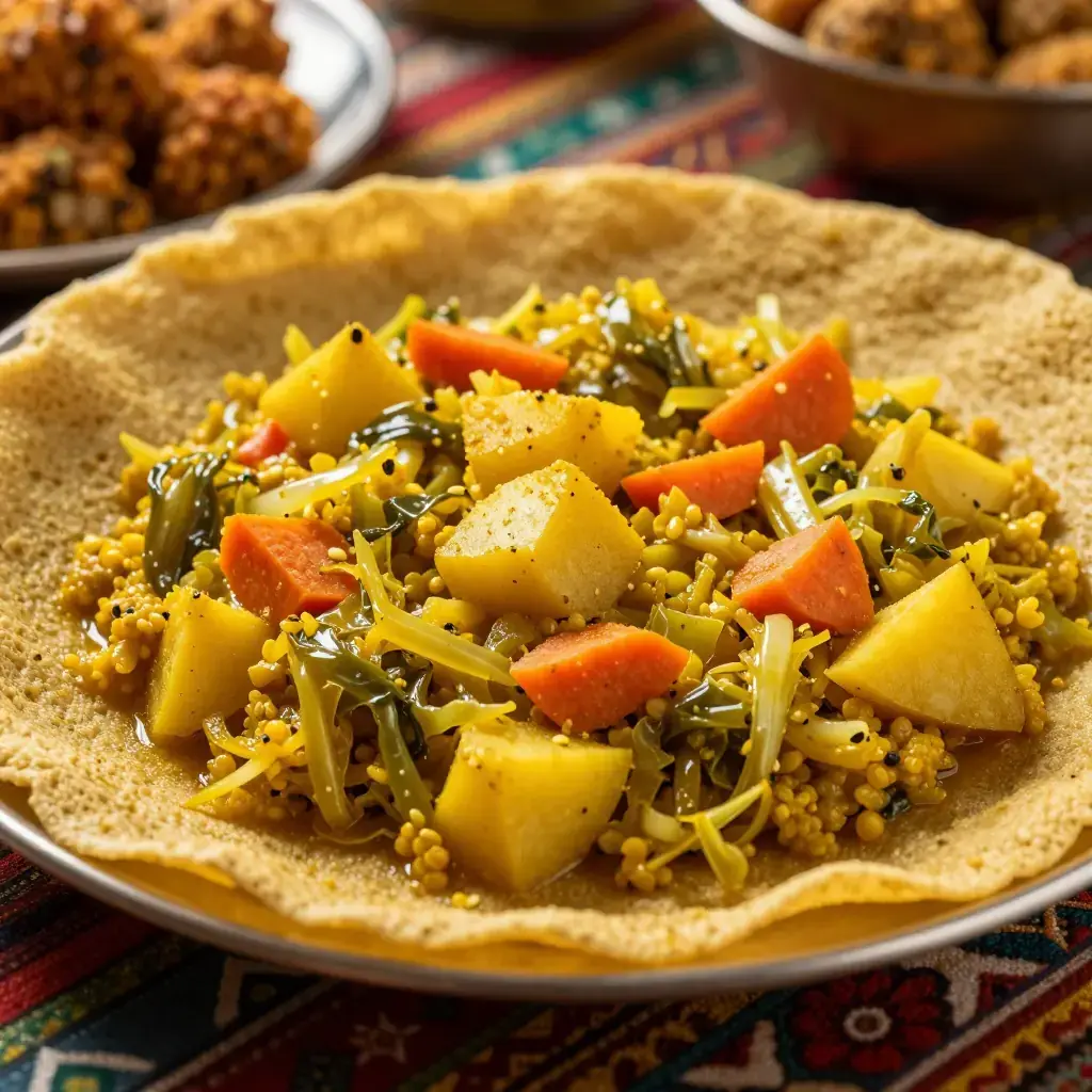 Atakilt Wat (አታክልት ወጥ — Ethiopian Cabbage, Carrot and Potato Stew)