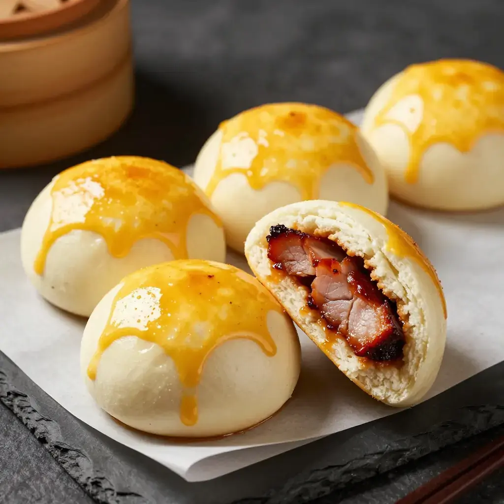 Char Siu Bao (叉燒包 — Cantonese Baked BBQ Pork Buns)