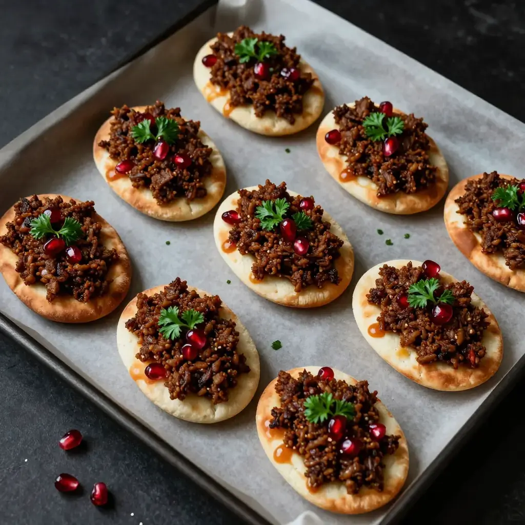 Sfiha (صفيحة — Lebanese Open Spiced Lamb Flatbreads)