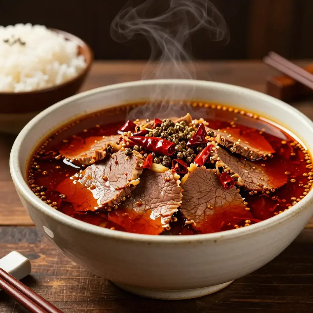 Shui Zhu Niu Rou (水煮牛肉 — Sichuan Boiled Beef in Chilli Oil)