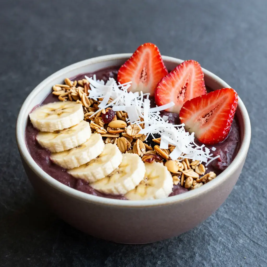 Açaí na Tigela (Brazilian Frozen Açaí Breakfast Bowl)