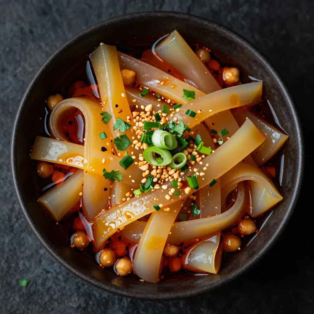 Yunnan Jidou Liang Fen (鸡豆凉粉 — Yunnan Chickpea Jelly Noodles with Chilli Oil)