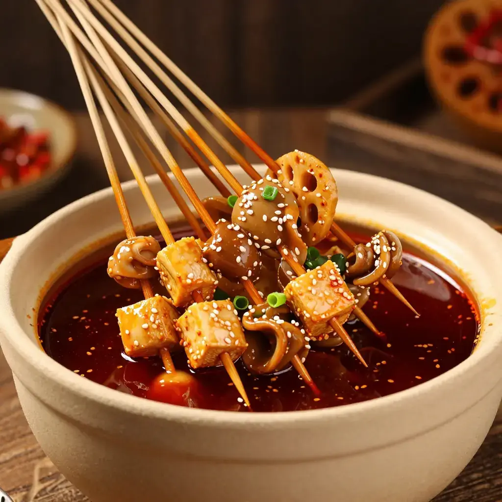 Sichuan Bo Bo Ji (钵钵鸡 — Sichuan Skewers in Numbing Chilli Oil)