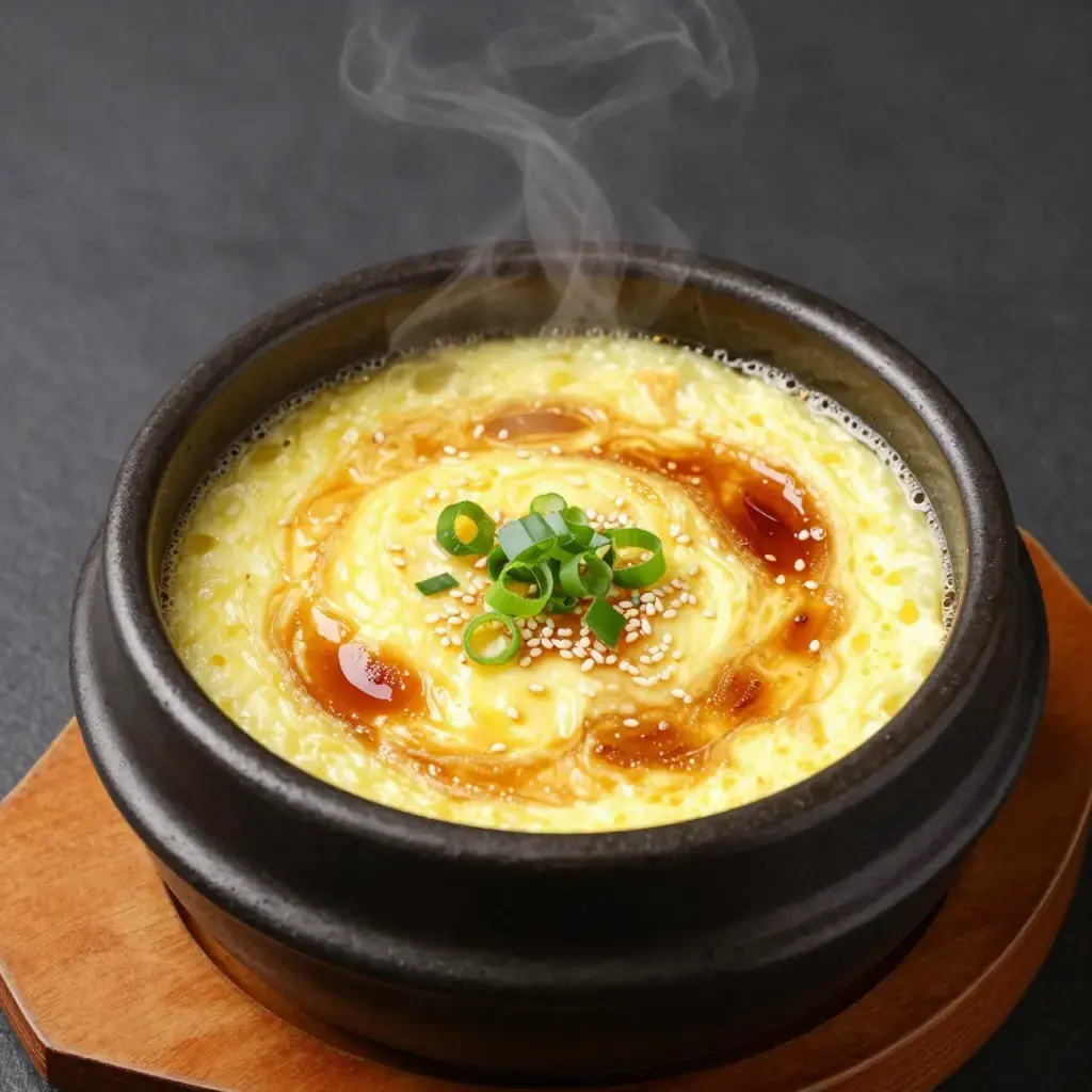 Gyeran Jjim (계란찜 — Korean Steamed Egg Custard)
