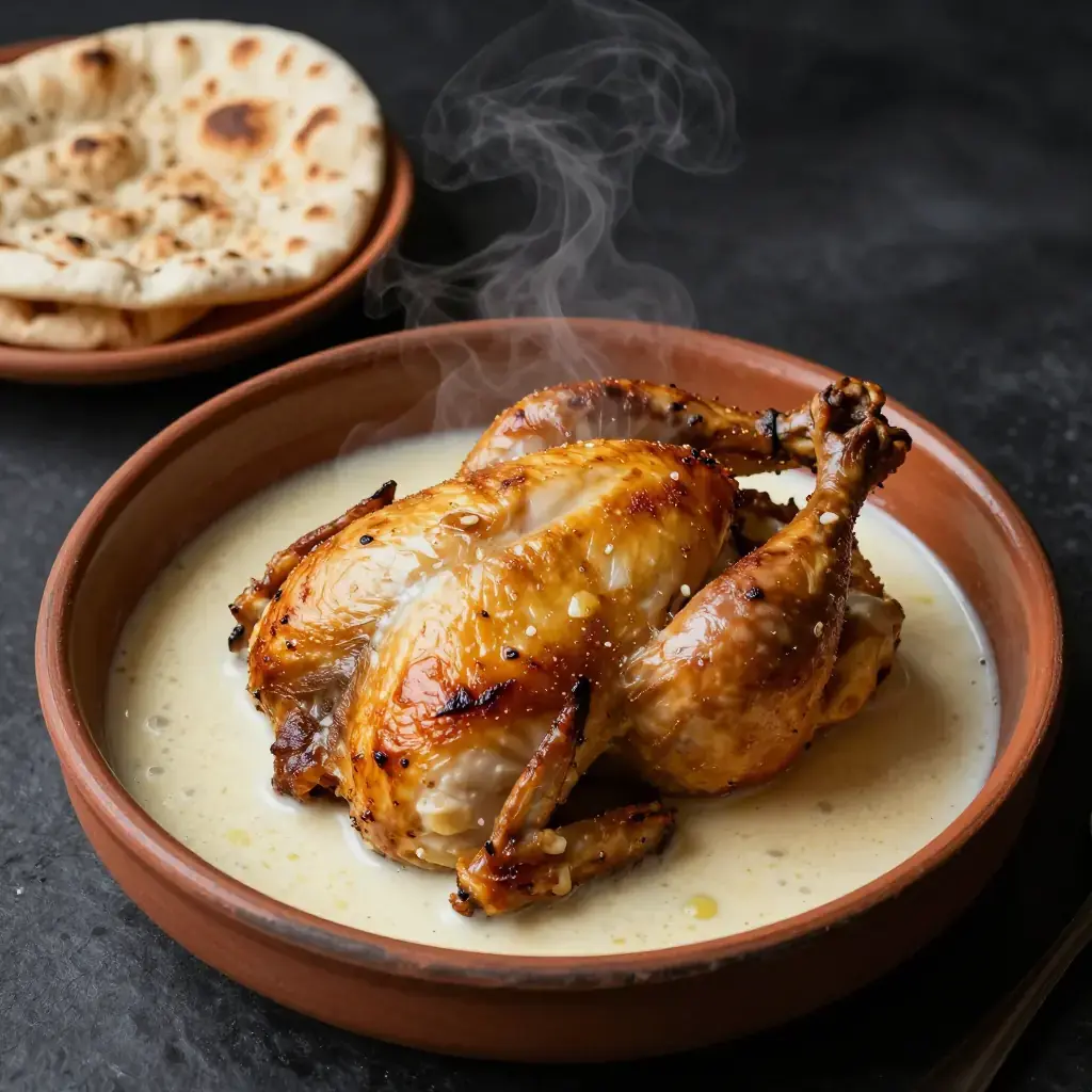 Shkmeruli (შქმერული — Georgian Chicken in Garlic Milk Sauce)