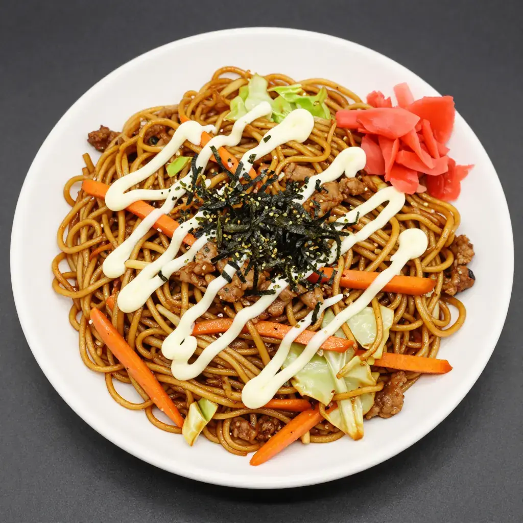 Yakisoba (焼きそば — Japanese Stir-Fried Wheat Noodles with Pork and Cabbage)