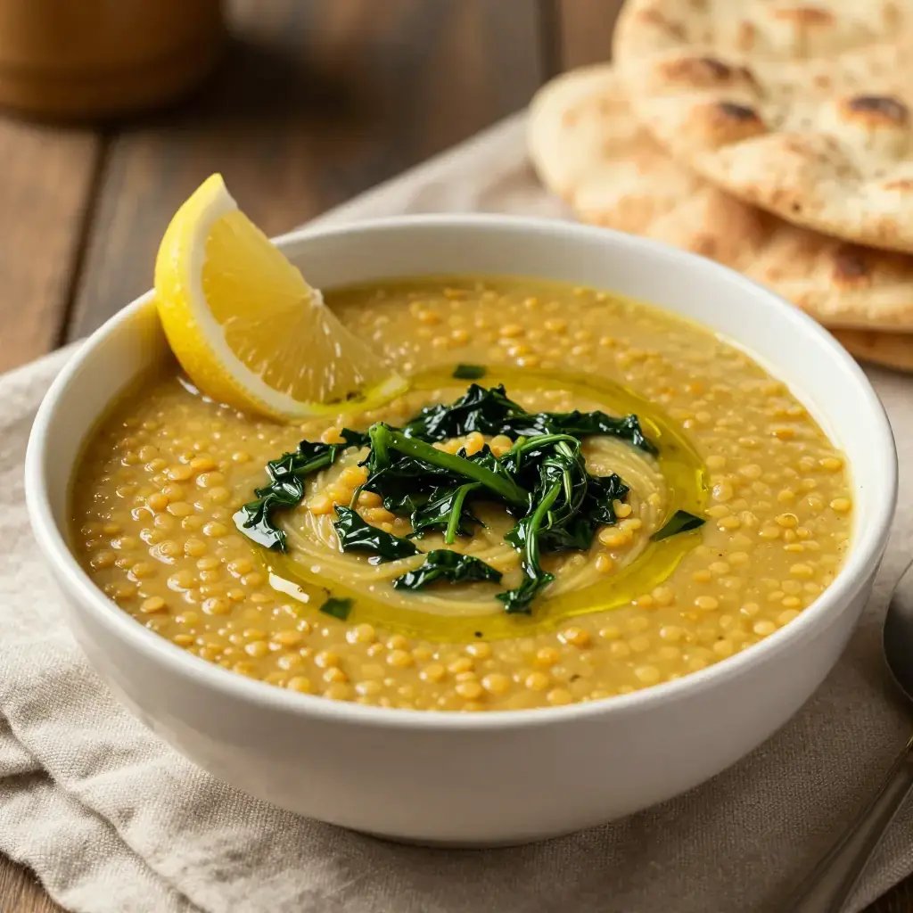 Adass bil Hamod (عدس بالحامض — Lebanese Lentil Soup with Lemon and Swiss Chard)