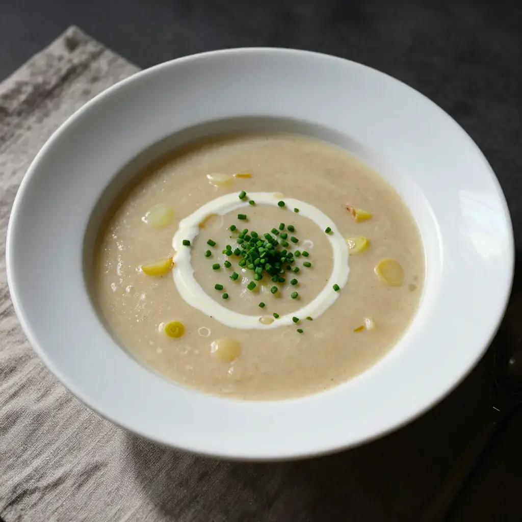 Vichyssoise (Velouté Glacé de Poireaux et Pommes de Terre)