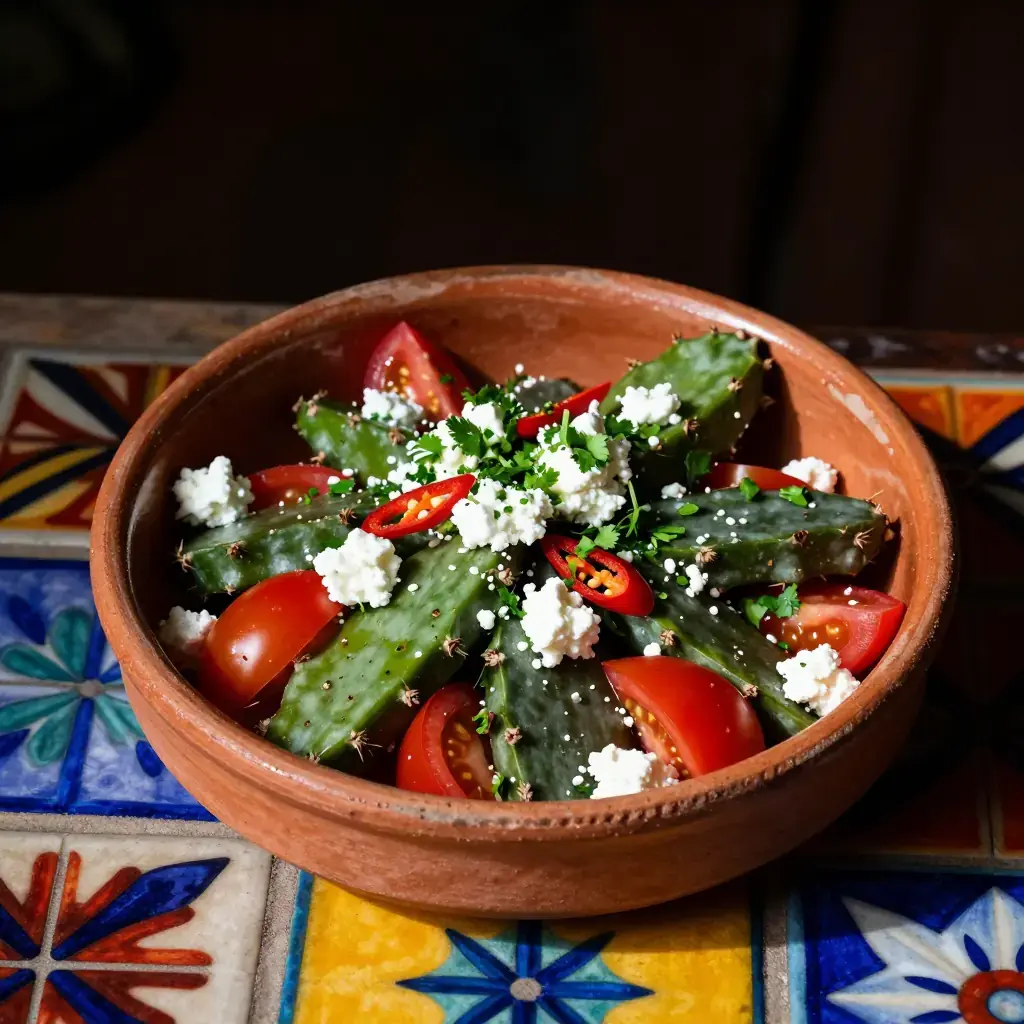 Ensalada de Nopales (Mexican Cactus Paddle Salad)