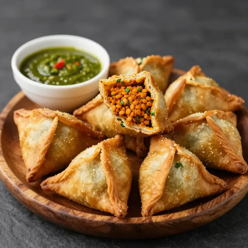 Sambusa (ሳምቡሳ — Ethiopian Fried Lentil and Herb Pastry)
