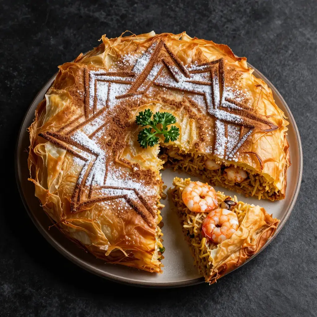 Bastilla bil Hout (بسطيلة بالحوت — Moroccan Seafood Bastilla)