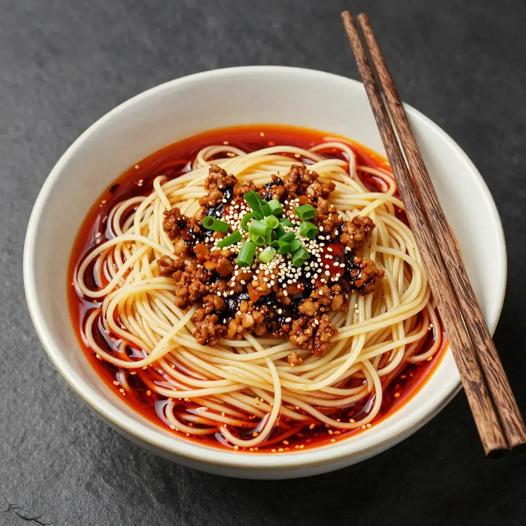 Dan Dan Mian (担担面 — Sichuan Sesame Noodles with Spiced Pork)