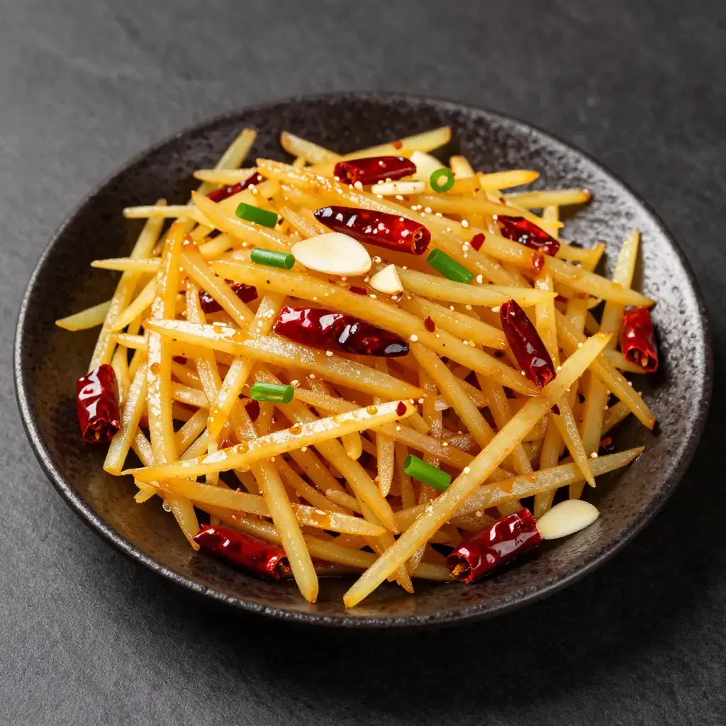 Xiang La Tu Dou Si (湘辣土豆丝 — Hunan Spicy Shredded Potato Stir-Fry)