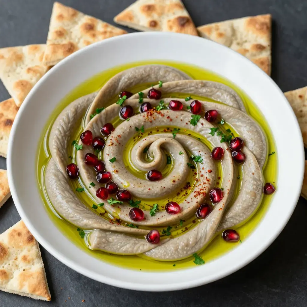 Mtabbal (متبل — Lebanese Smoky Roasted Eggplant Dip)