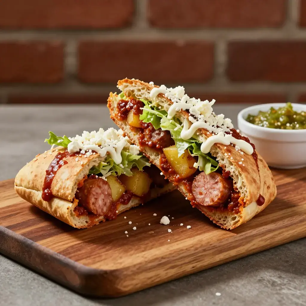 Pambazos (Pambazo — Mexican Potato and Chorizo Dipped Sandwiches)
