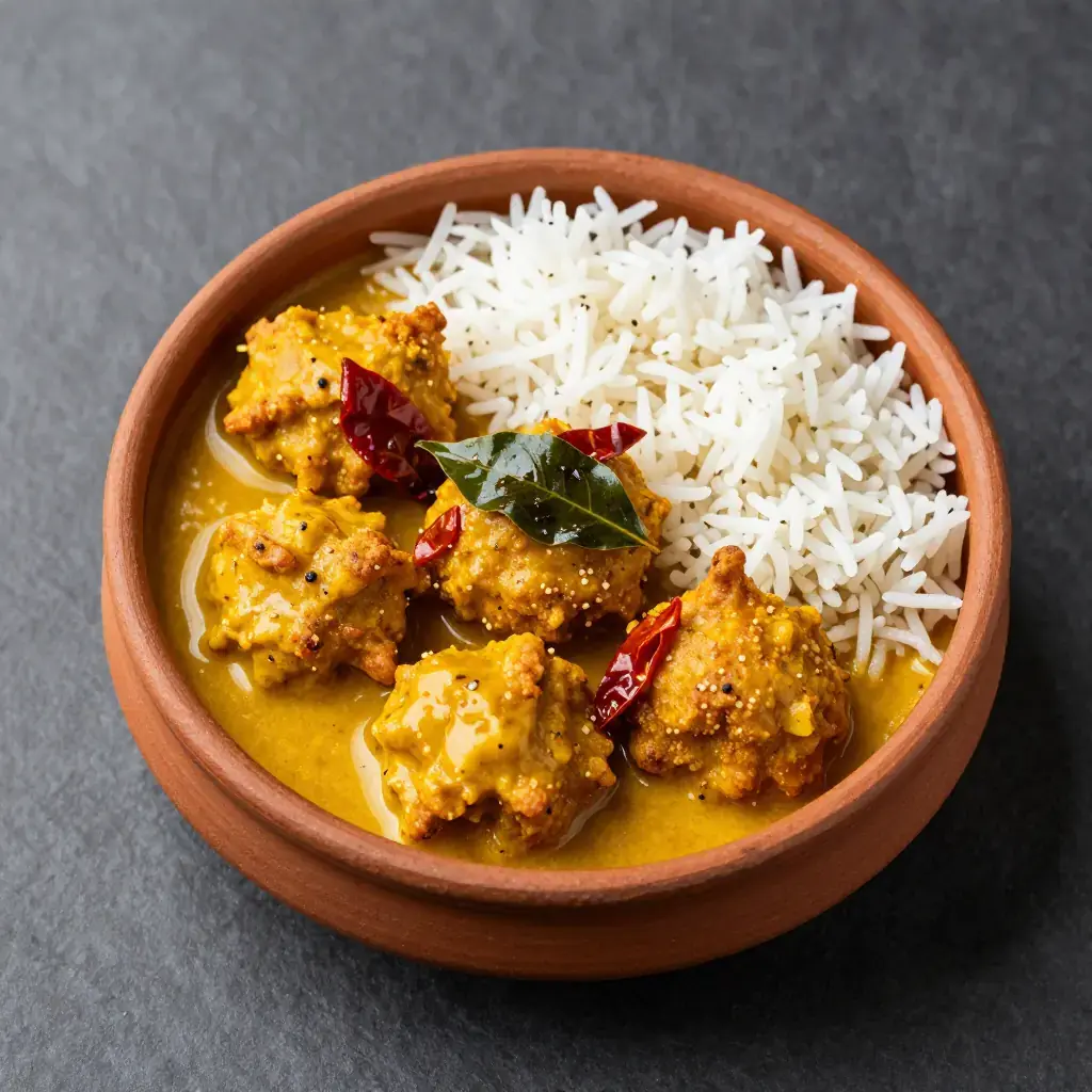 Kadhi Pakora (कढ़ी पकोड़ा — Punjabi Yogurt Curry with Fried Gram Fritters)