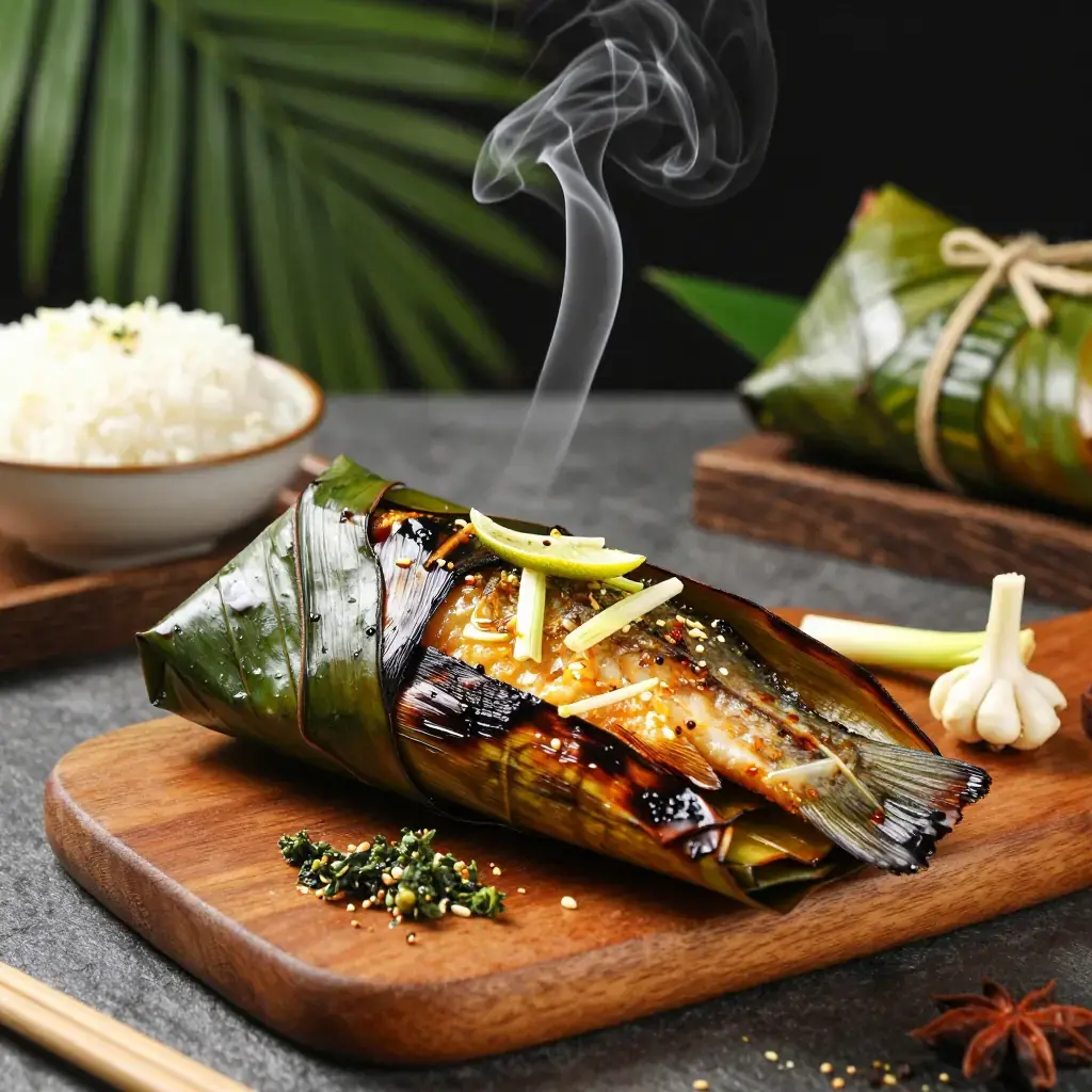Dai Zu Bao Shao (傣族包烧 — Yunnan Dai Banana Leaf Parcel-Braised Fish)