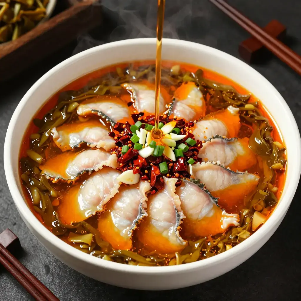 Suancai Yu (酸菜鱼 — Sichuan Pickled Mustard Greens Fish Soup)