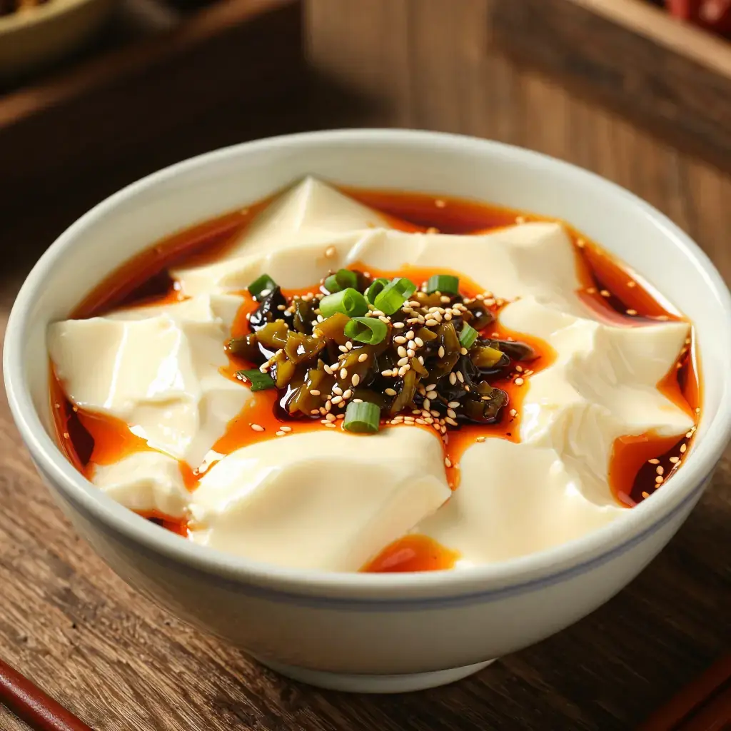 Douhua (豆花 — Sichuan Savoury Silken Tofu with Chili Oil)