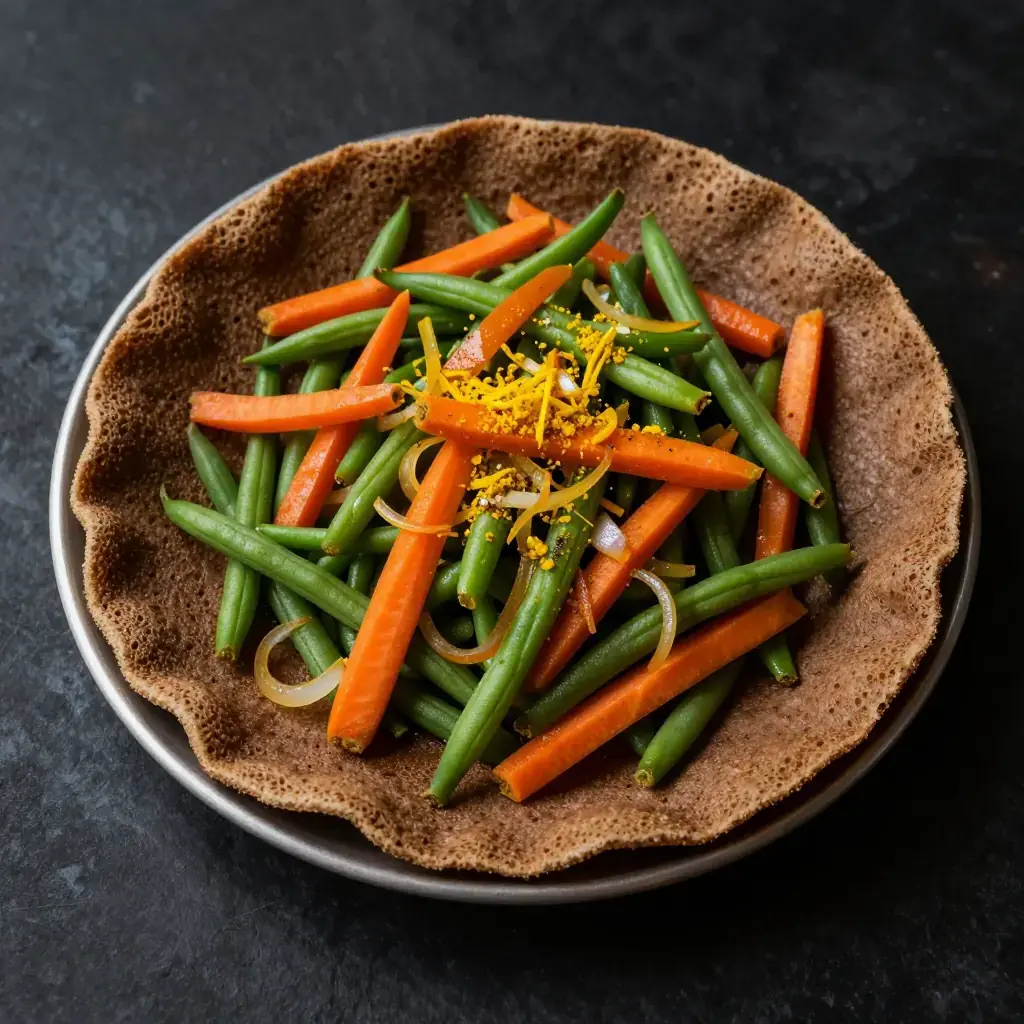 Ye'fossolia (የፎሶሊያ — Ethiopian Stir-Fried Green Beans and Carrots)
