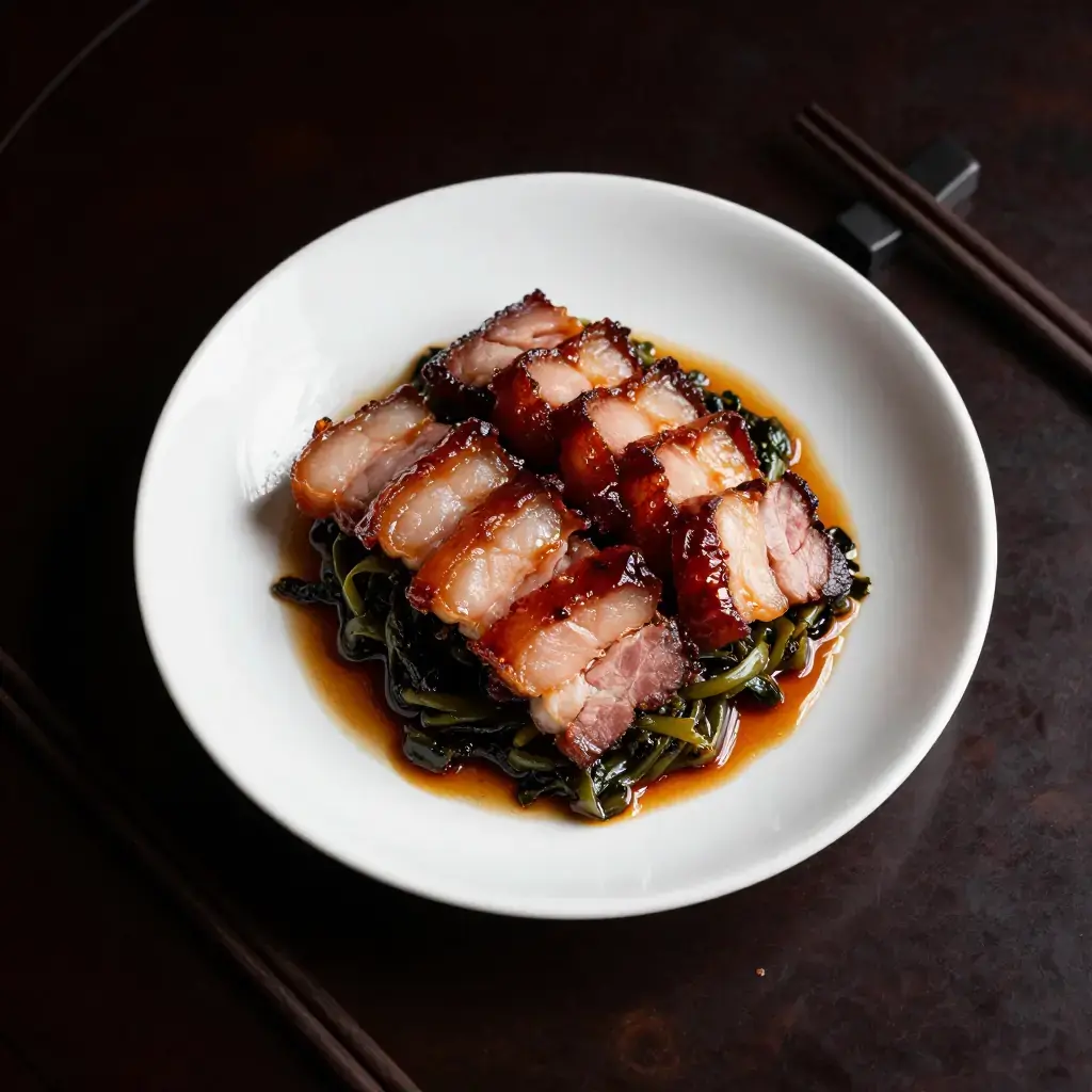 Kau Yuk (扣肉 — Cantonese Braised Pork Belly with Mui Choi)