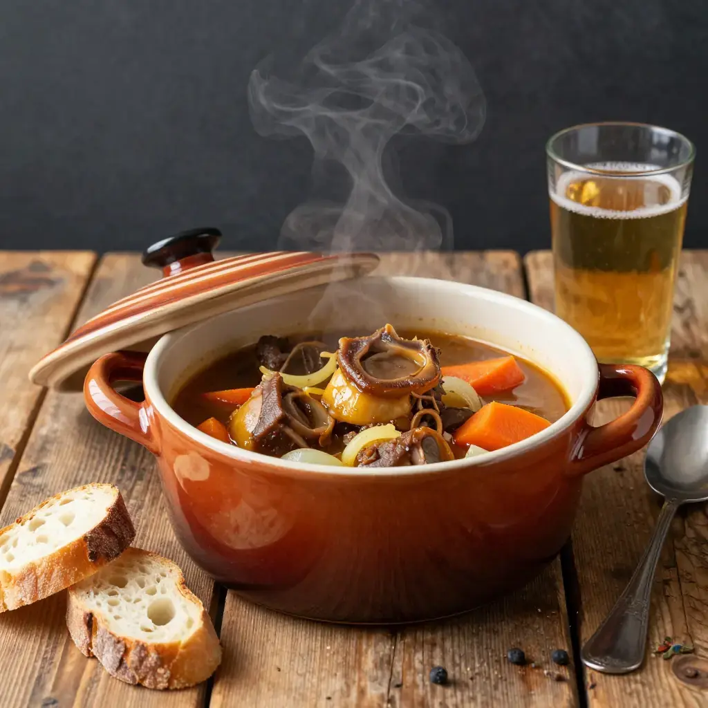 Tripes à la Mode de Caen (Tripes à la Mode de Caen — Normandy Slow-Braised Beef Tripe with Cider and Calvados)